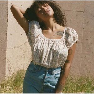 Doen Down Joyce Top Spring Elderberry floral print